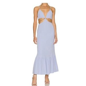 Jonathan Simkhai Ayla Cutout Maxi Dress Periwinkle Size 0